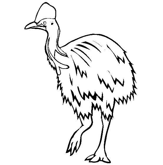 Cassowary coloring #18, Download drawings
