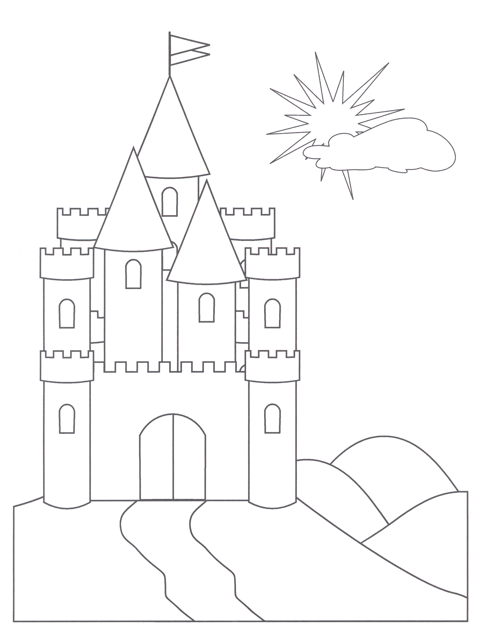 Castle coloring #15, Download drawings