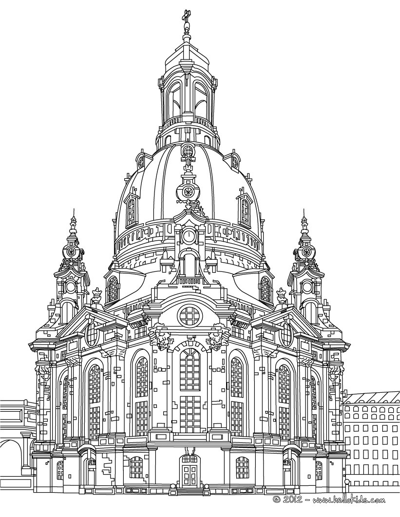 Cathedral coloring #6, Download drawings
