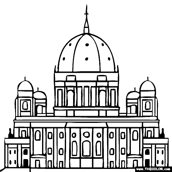 Cathedral coloring #16, Download drawings