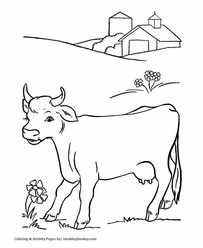 Cattle coloring #14, Download drawings