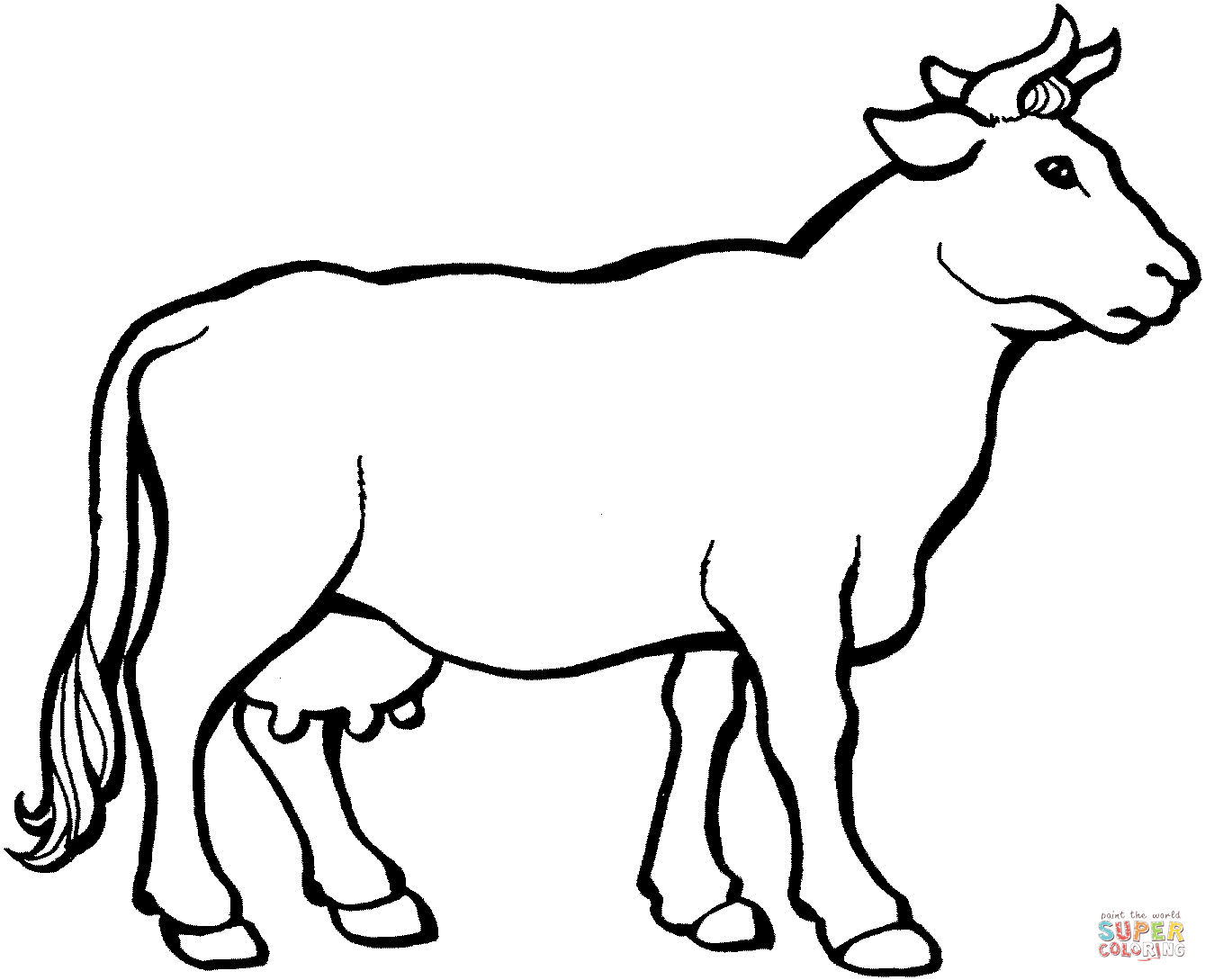 Cattle coloring #4, Download drawings