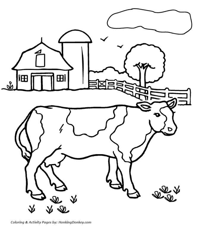 Cattle coloring #8, Download drawings