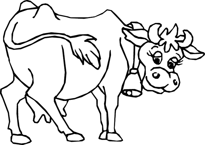 Cow coloring #10, Download drawings