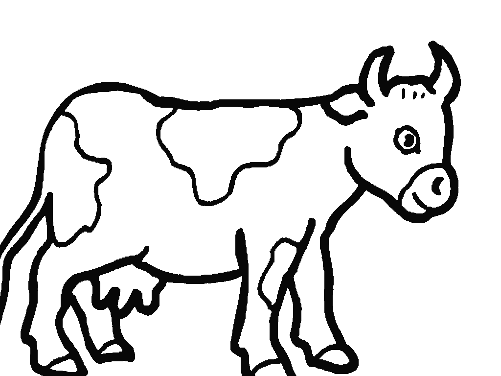 Cattle coloring #1, Download drawings