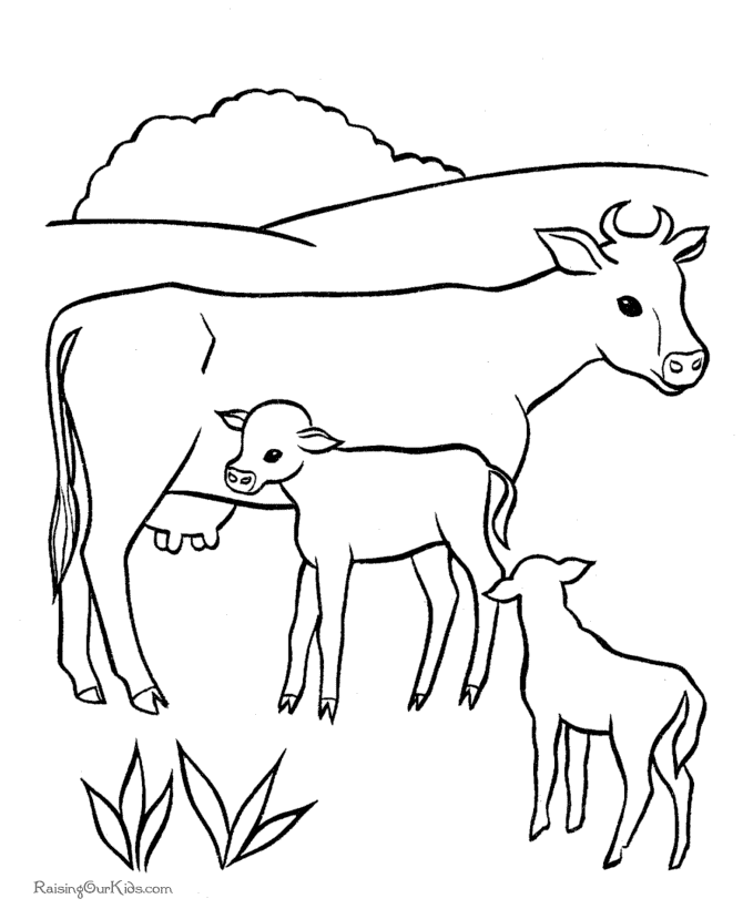 Cattle coloring #16, Download drawings