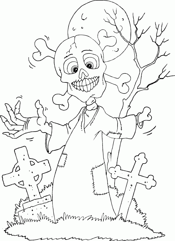 Cemetery coloring #11, Download drawings