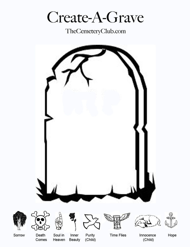 Tombstone coloring #20, Download drawings