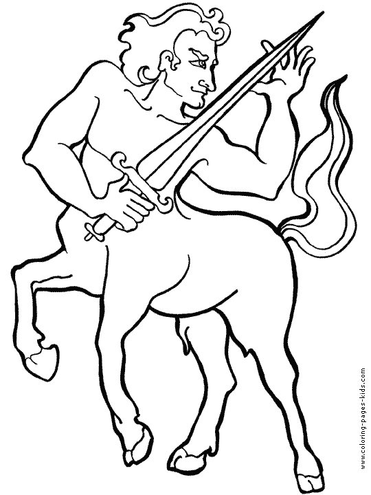 Centaur coloring #1, Download drawings