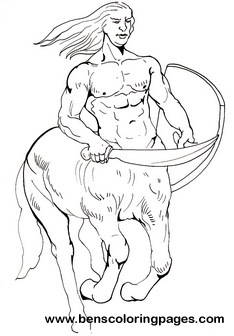 Centaur coloring #6, Download drawings