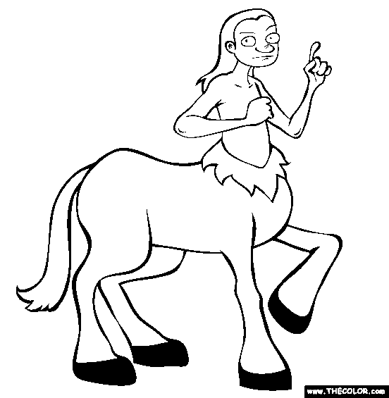 Centaur coloring #4, Download drawings