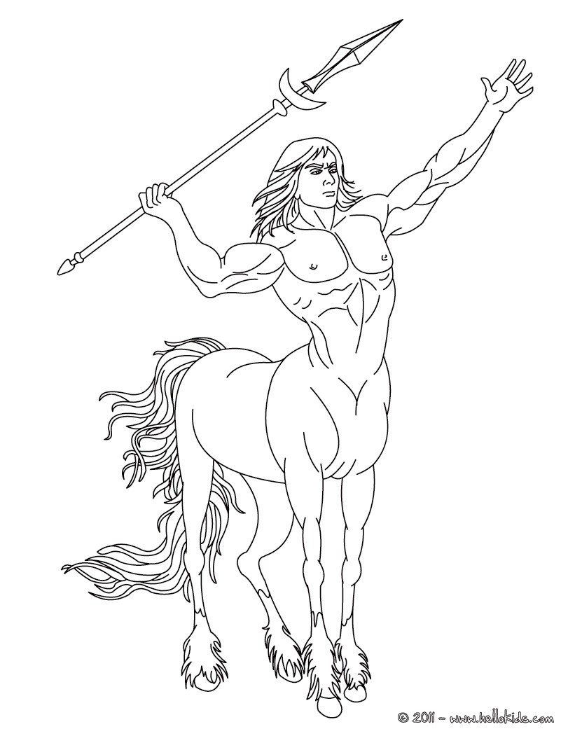 Centaur coloring #18, Download drawings