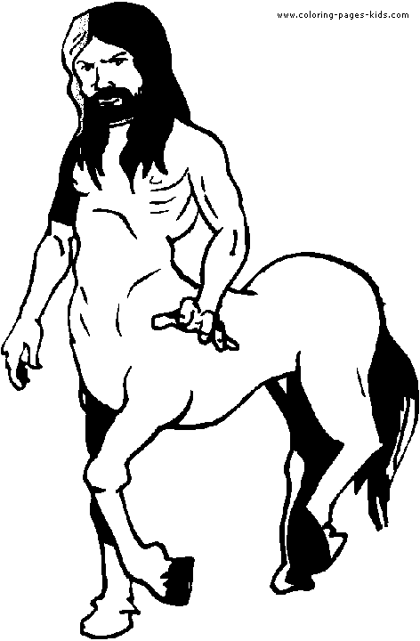 Centaur coloring #2, Download drawings