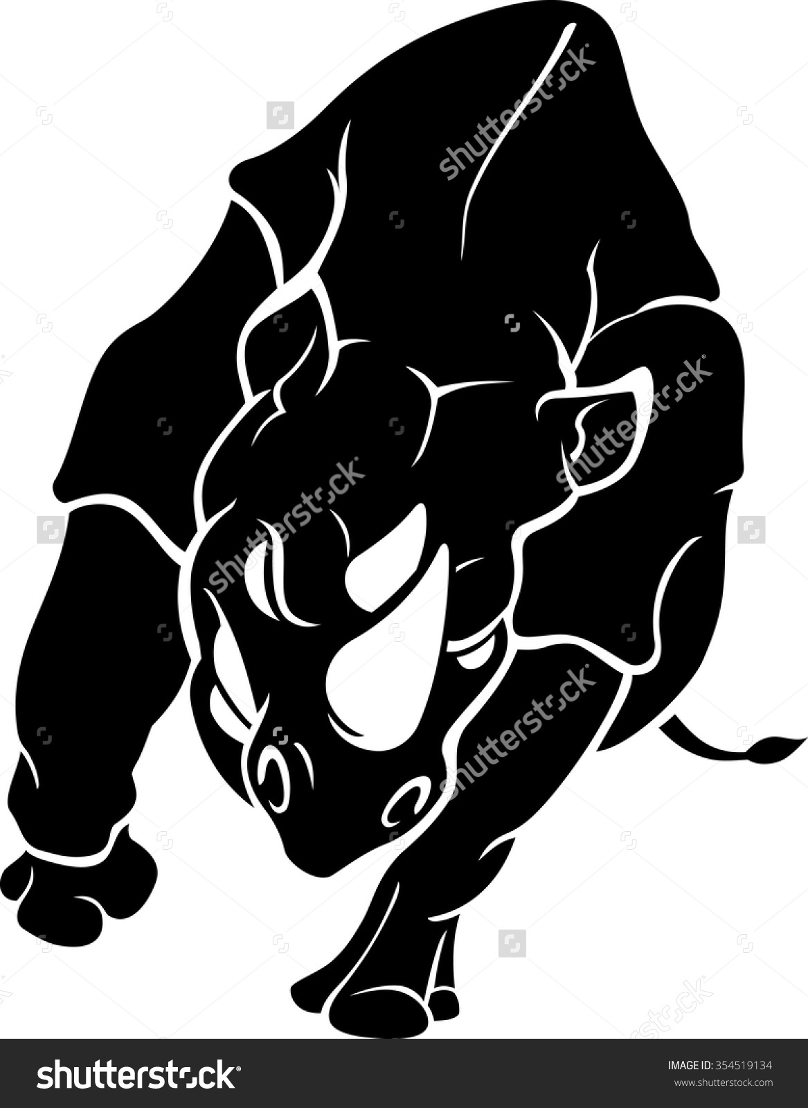 Charging Rhino clipart #2, Download drawings