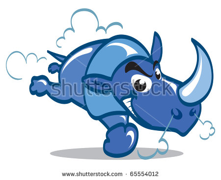 Charging Rhino coloring #7, Download drawings