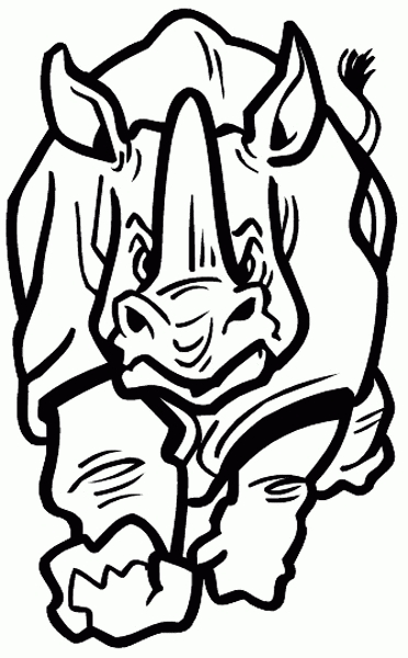 Charging Rhino coloring #17, Download drawings
