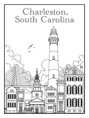 Charleston coloring #12, Download drawings