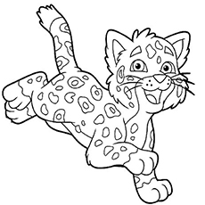 Cheetah coloring #7, Download drawings