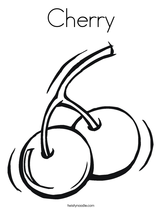Cherry coloring #1, Download drawings
