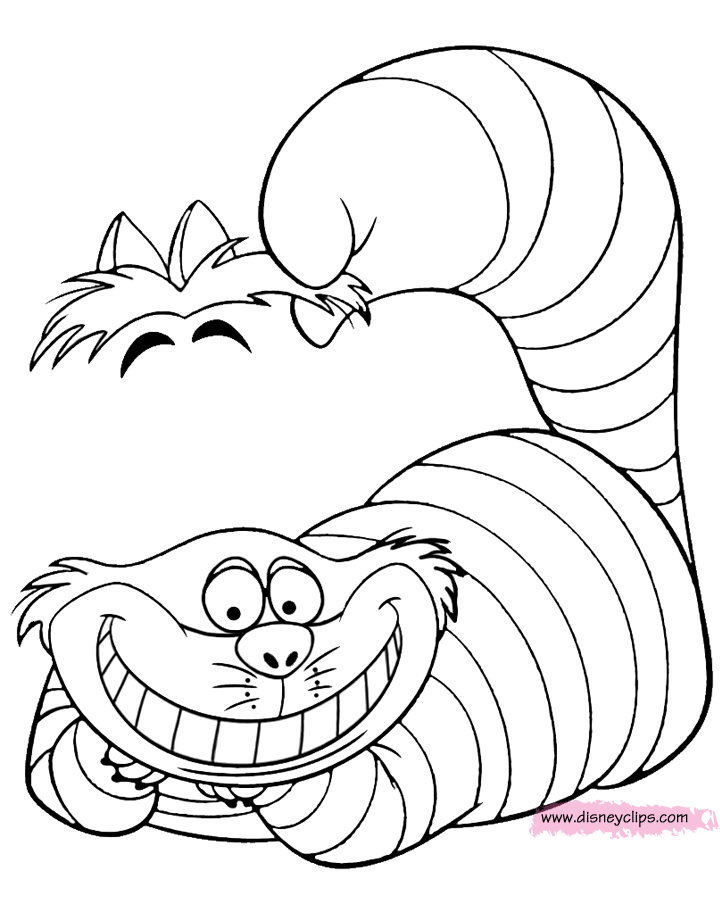 Cheshire Cat coloring #11, Download drawings