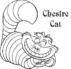 Cheshire Cat coloring #6, Download drawings