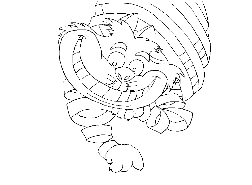 Cheshire Cat coloring #16, Download drawings