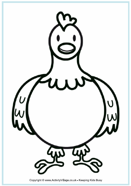Chicken coloring #16, Download drawings