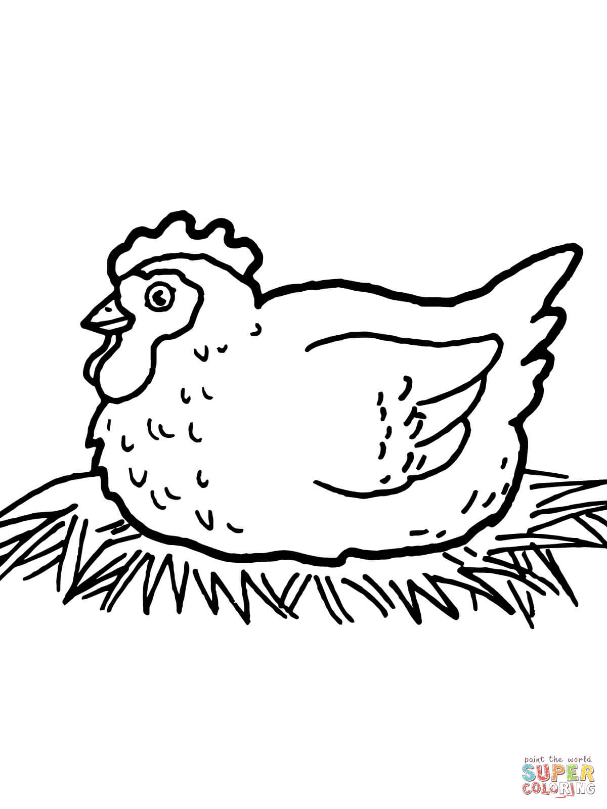 Chicken coloring #9, Download drawings