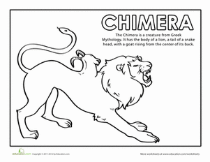 Chimera coloring #19, Download drawings