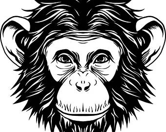 Chimpanzee svg #1, Download drawings