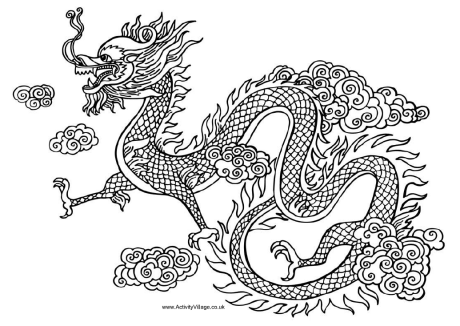 Chinese Dragon coloring #20, Download drawings