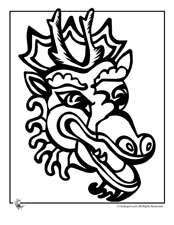 Chinese Dragon coloring #2, Download drawings