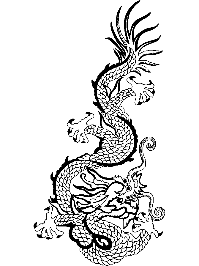 Chinese Dragon coloring #6, Download drawings