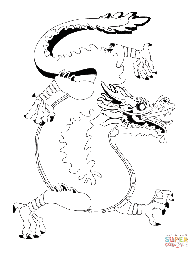 Chinese Dragon coloring #1, Download drawings