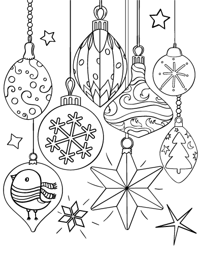 Christmas Ornaments coloring #3, Download drawings
