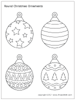 Christmas Ornaments coloring #1, Download drawings