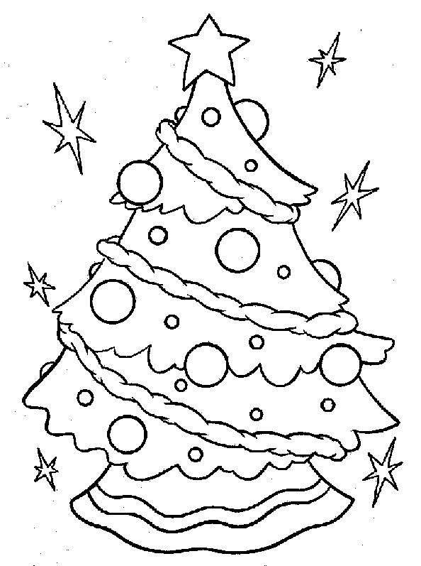 Christmas Tree coloring #15, Download drawings