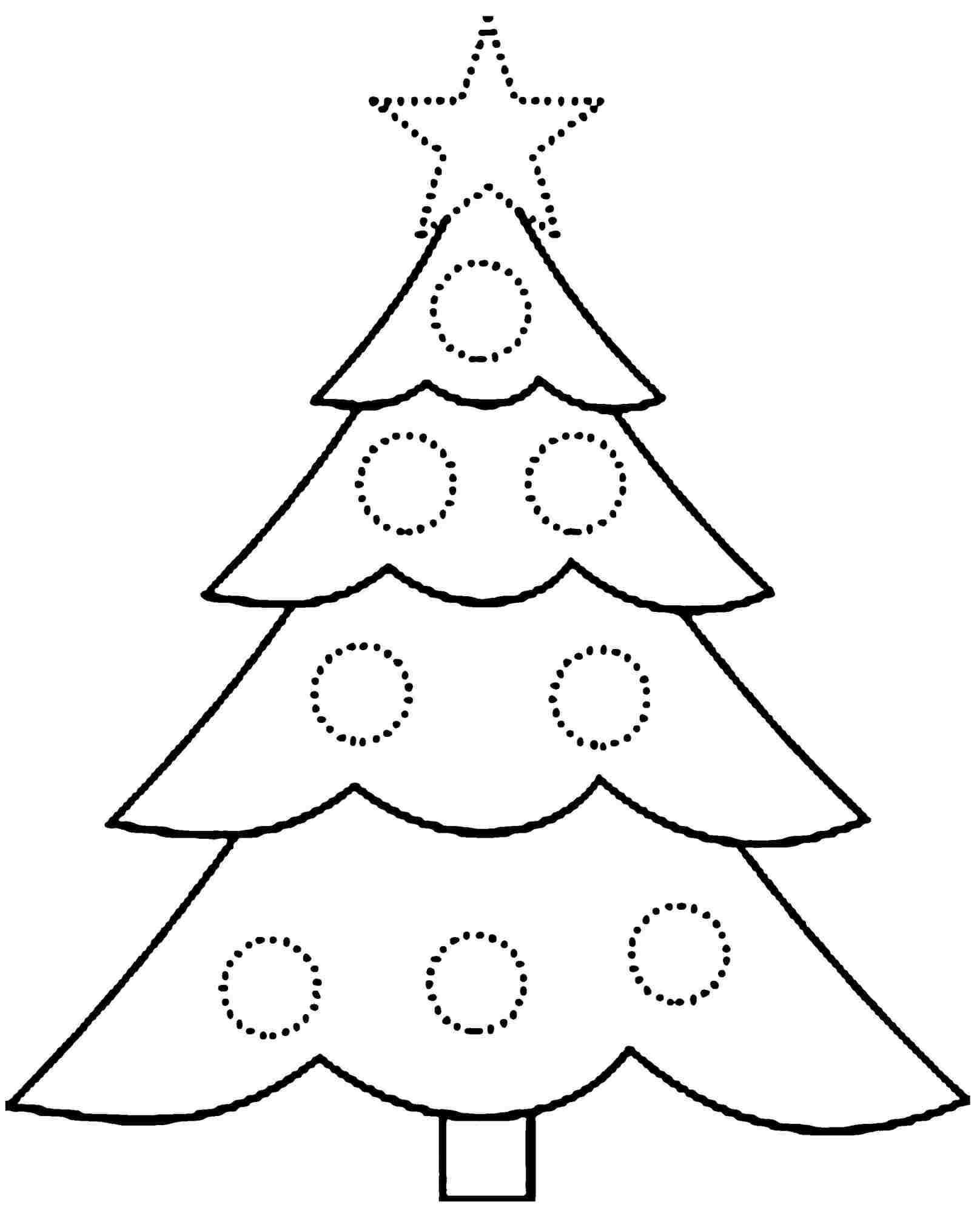 Christmas Tree coloring #10, Download drawings