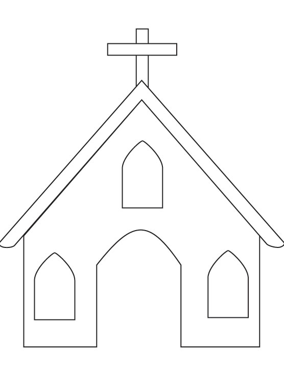 Church coloring #7, Download drawings
