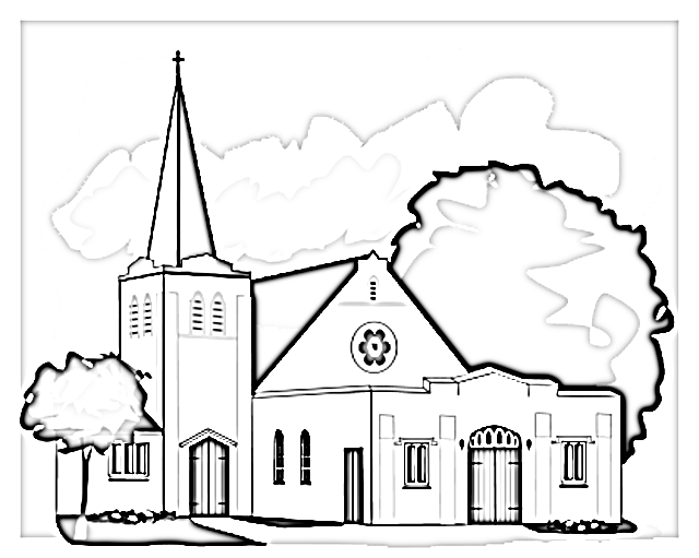 Church coloring #8, Download drawings