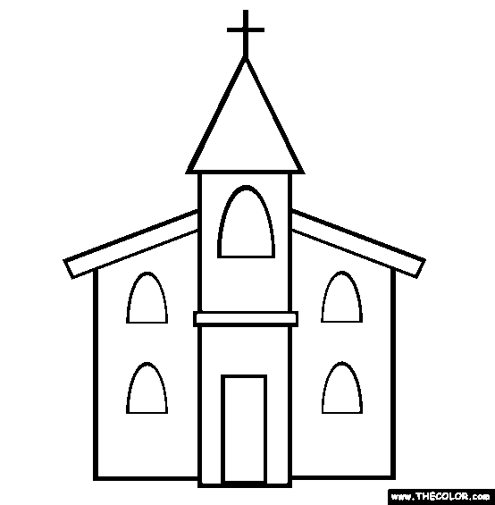 Church coloring #20, Download drawings