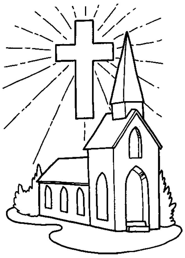 Church coloring #15, Download drawings