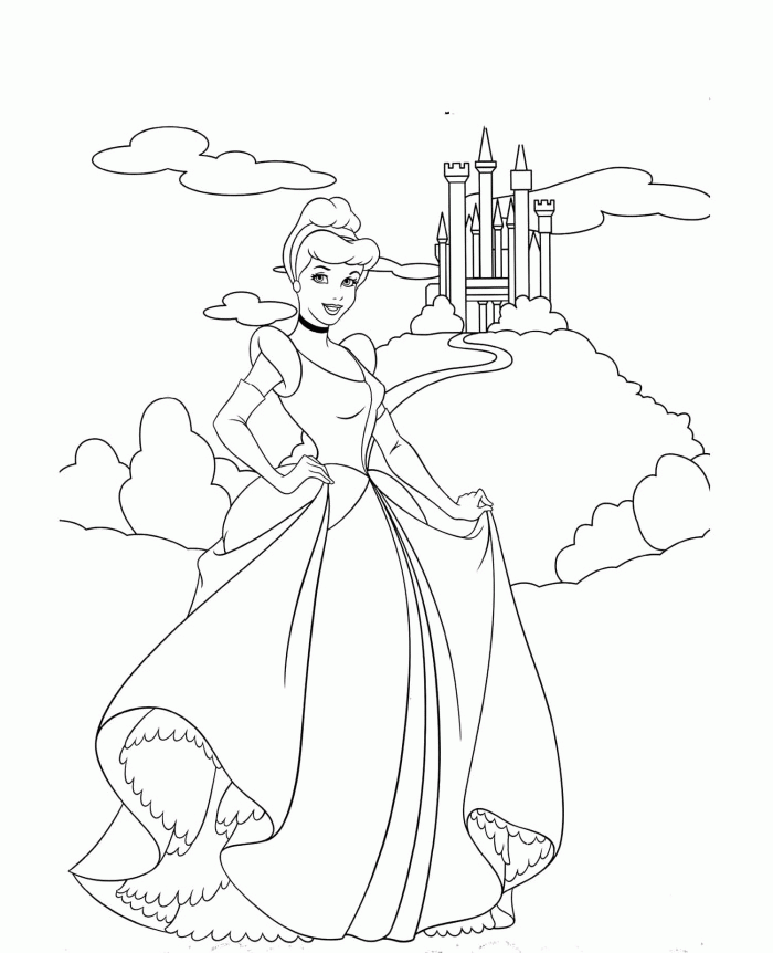 Cinderella's Castle coloring #13, Download drawings