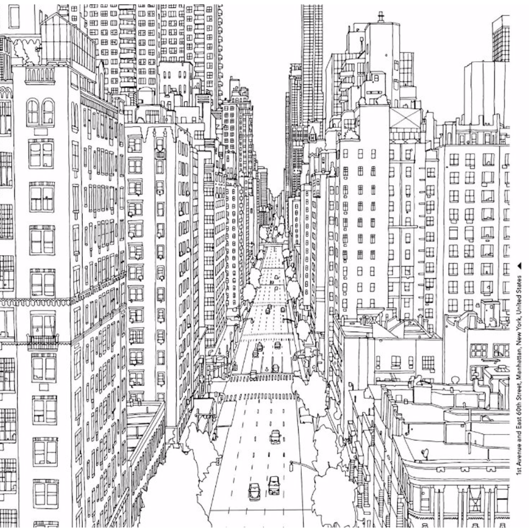 Cityscape coloring #10, Download drawings