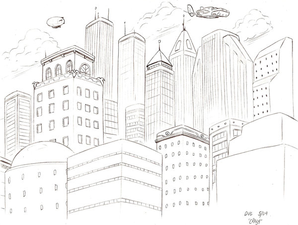 Cityscape coloring #9, Download drawings
