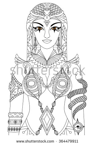 Cleopatra coloring #2, Download drawings