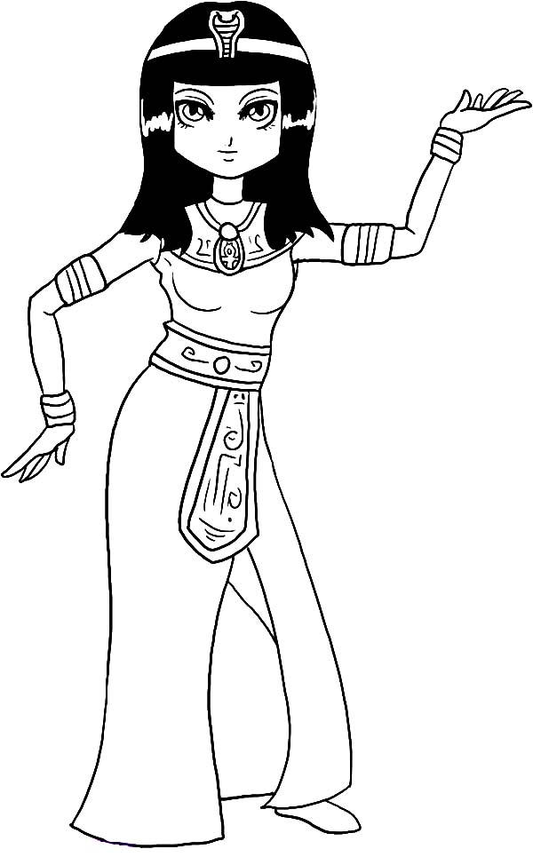 Cleopatra coloring #10, Download drawings