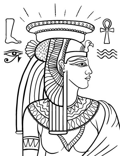 Cleopatra coloring #18, Download drawings