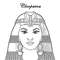 Cleopatra coloring #17, Download drawings