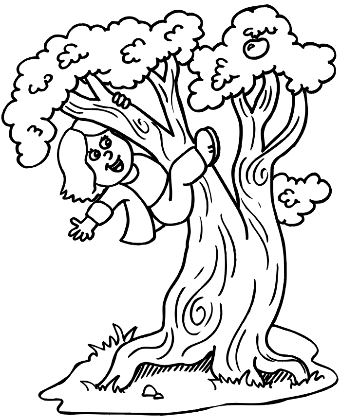 Climbing Tree coloring #4, Download drawings